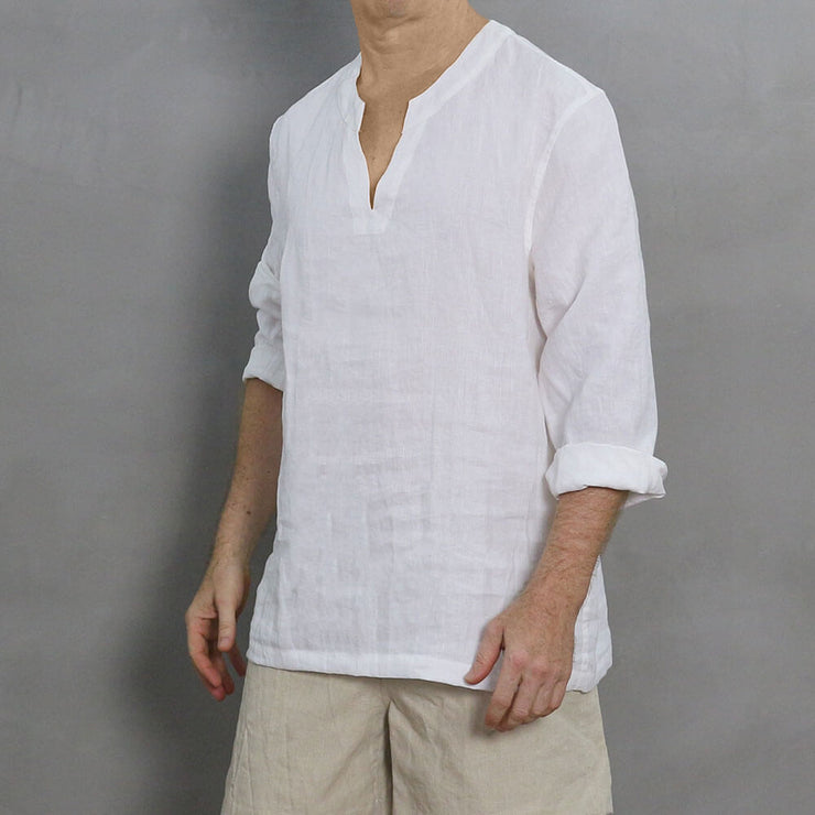Men’s Linen Long-sleeved Tunic 6 - LINENSHED
