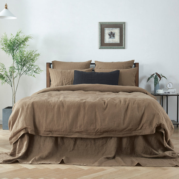 Linen Duvet Cover Coffee
