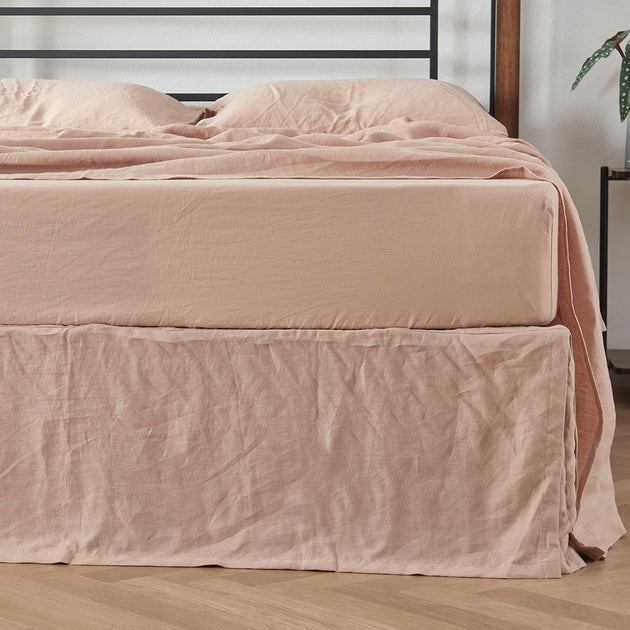 Linen Bed Valance SplitCorner Linen Bed Valance